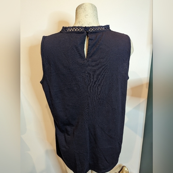 Embroidered blue cotton tank, Lane Bryant plus size 18/20 - Picture 15 of 16